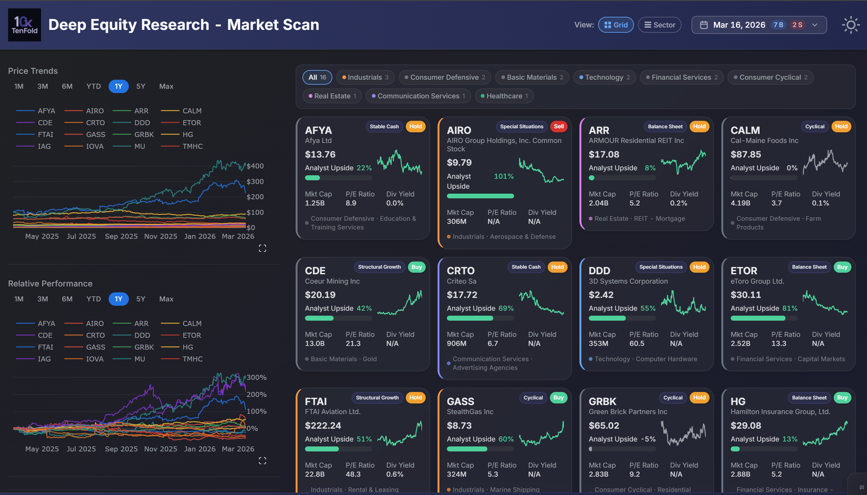 TenFold — AI-powered deep equity research platform